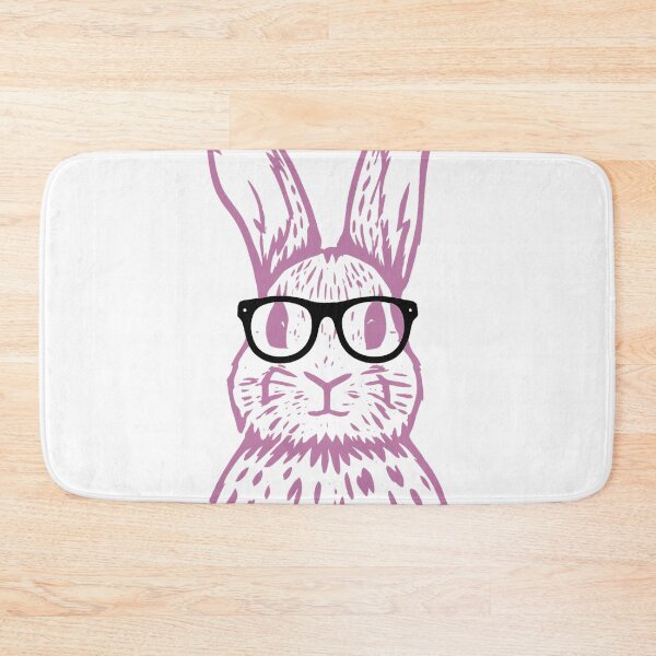 Item preview, Hipster bunny pink with glasses designed and sold by Kunst-Shirt.