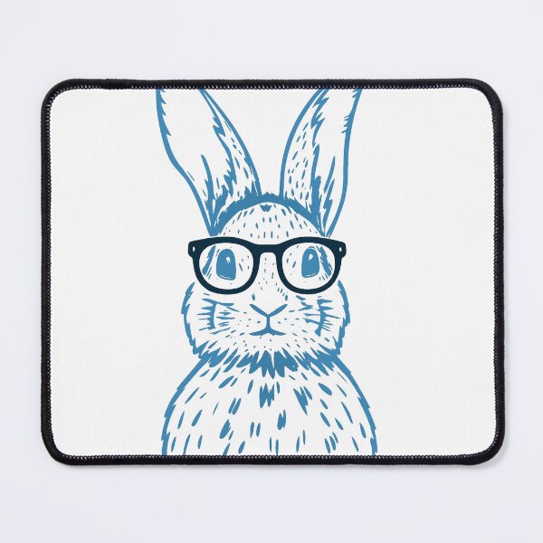 Item preview, Hipster Bunny Blue with Glasses designed and sold by Kunst-Shirt.