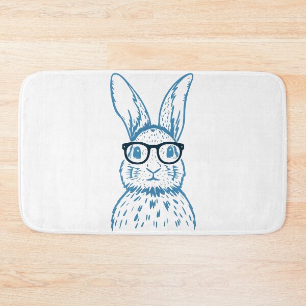 Item preview, Hipster Bunny Blue with Glasses designed and sold by Kunst-Shirt.