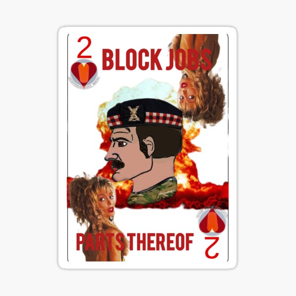 Item preview, Blockjobs playing card sticker designed and sold by Blockjobs.