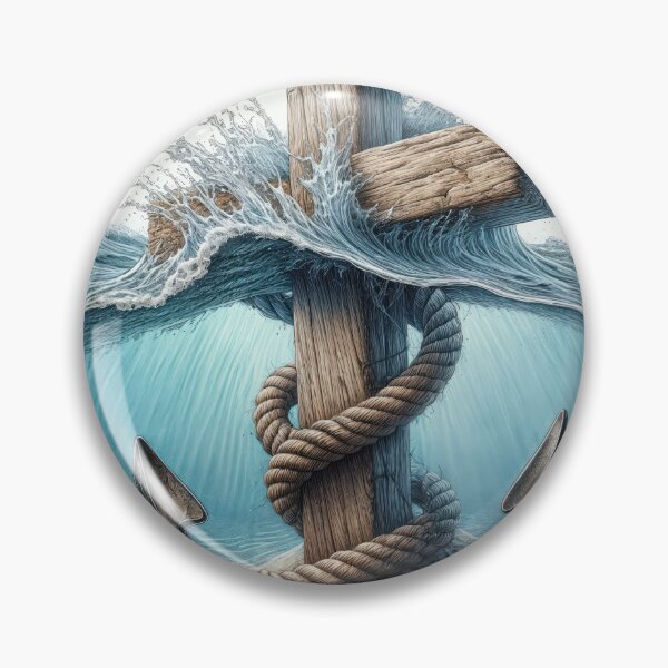 Item preview, Anchor and Cross In Ocean Water designed and sold by Maria Dryfhout.