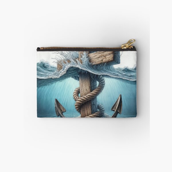 Item preview, Anchor and Cross In Ocean Water designed and sold by Maria Dryfhout.
