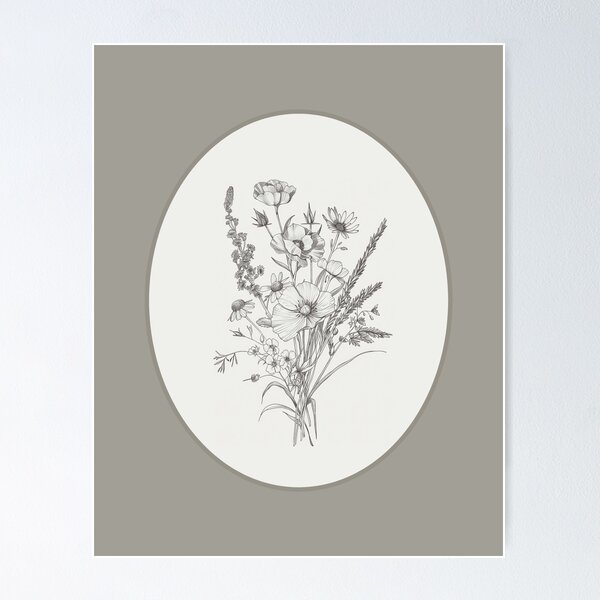 Item preview, Vintage Botanical Sketch | Neutral Nursery Wall Art designed and sold by The KiwiNberries.