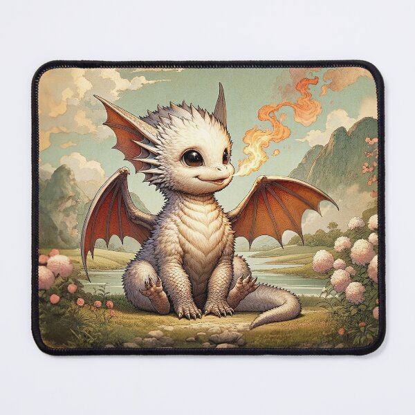 Item preview, Baby Dragon in Ukiyo-e Style – Traditional Japanese Cutie designed and sold by TidalEchoes.