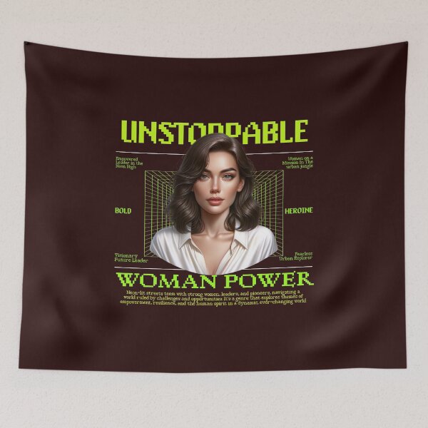 Item preview, "Unstoppable Woman on Duty - Empowered Apparel & Gifts for the Modern Heroine" designed and sold by FRANK0879.