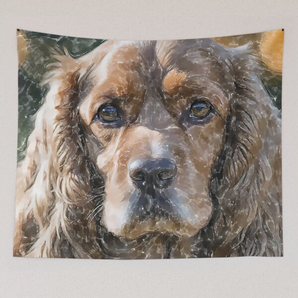 Item preview, Watercolor Cocker Spaniel Face designed and sold by Marcu Ioachim.