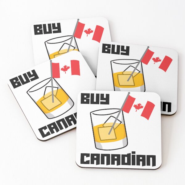 Item preview, Buy Canadian - Whiskey On the Rocks with a Canadian Flag designed and sold by WigOutlet.