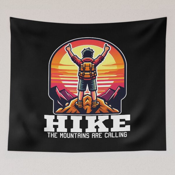 Item preview, HIKE: THE MOUNTAINS ARE CALLING - HIKING GIFT designed and sold by KEF Custom.