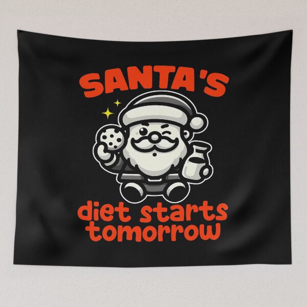 Item preview, SANTA'S DIET STARTS TOMORROW - CHRISTMAS GIFT designed and sold by KEF Custom.