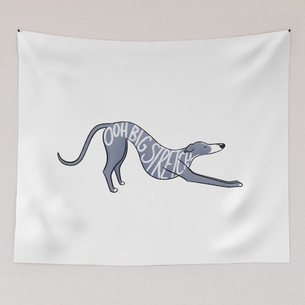 Item preview, Ooh Big Stretch - Blue and White Hound designed and sold by Tessa Draws Stoof.
