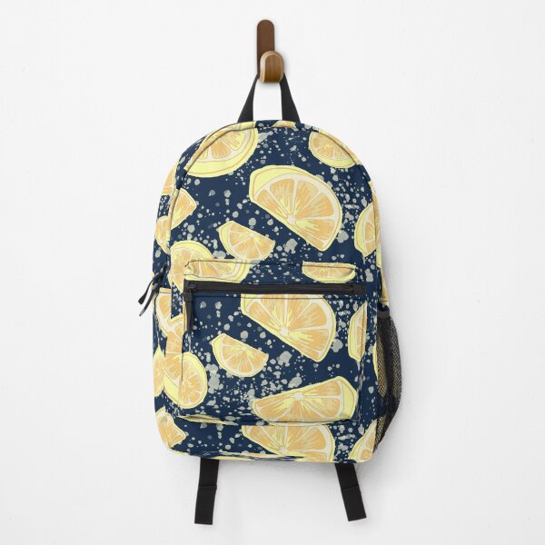Item preview, Lemon Splatter Pattern, Pastel Yellow on Navy designed and sold by Free-Spirit-Meg.