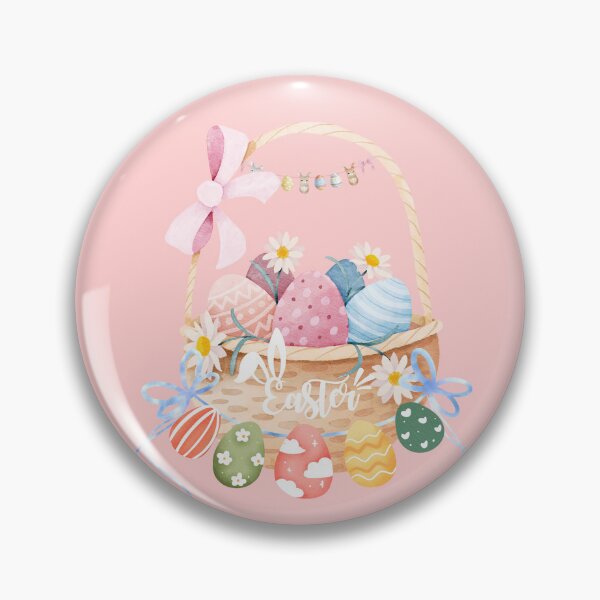 Item preview, Canasta de Pascua en acuarela: diseño primaveral suave y elegante designed and sold by ROZWALCZ.