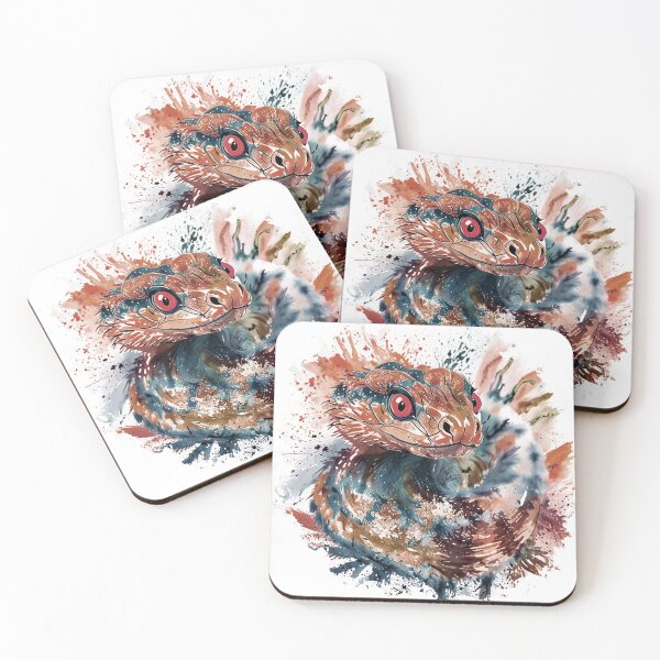 Item preview, Colorful Artistic Snake Design with Splash Effects designed and sold by olenapetol.