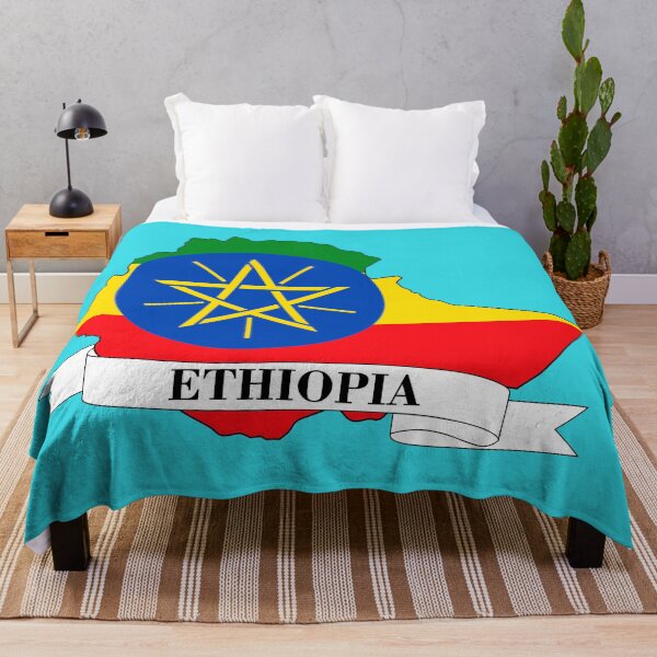 Item preview, Flag map of Ethiopia designed and sold by visual adventures.