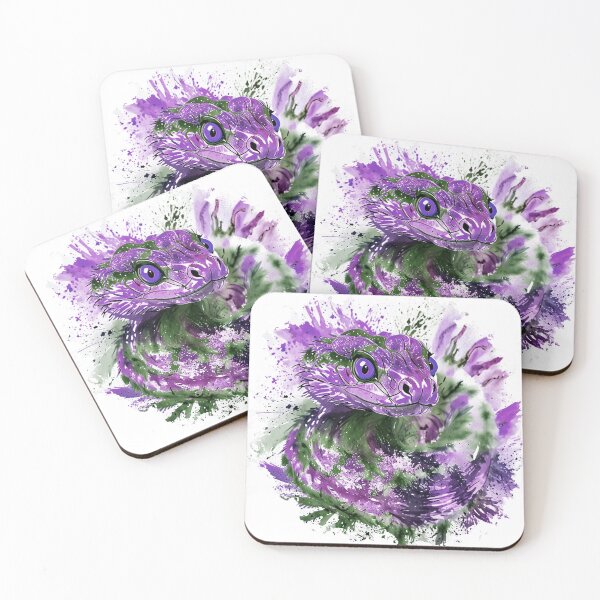 Item preview, Costic snake design with splash effectslorful arti designed and sold by olenapetol.