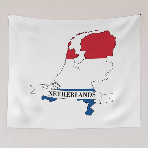 Item preview,  netherlands flag map designed and sold by visual adventures.