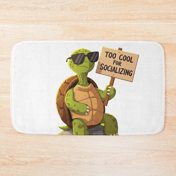 Item preview, Too Cool for Socializing – Chill Turtle Attitude designed and sold by LaserKey.