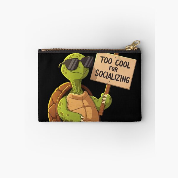 Item preview, Too Cool for Socializing – Chill Turtle Attitude designed and sold by LaserKey.