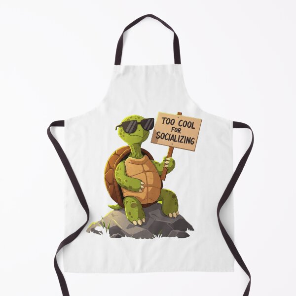 Item preview, Too Cool for Socializing – Chill Turtle Attitude designed and sold by LaserKey.