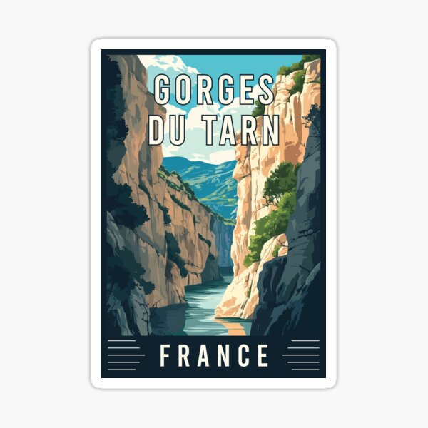 Vista previa del artículo con la obra «Explora las impresionantes Gargantas del Tarn en Francia - Arte de viaje», diseñado y vendido por turtlestart.