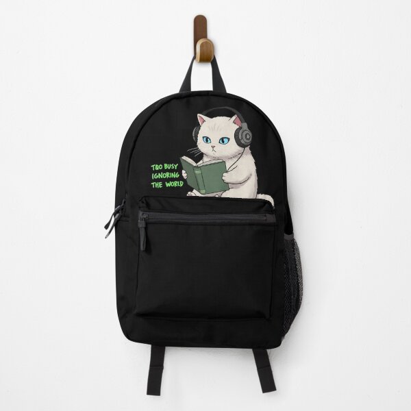Item preview, Too Busy Ignoring the World – Cat, Books & Music designed and sold by LaserKey.