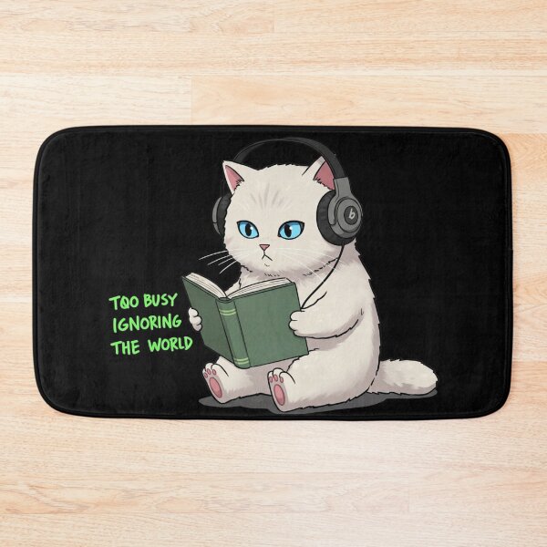 Item preview, Too Busy Ignoring the World – Cat, Books & Music designed and sold by LaserKey.