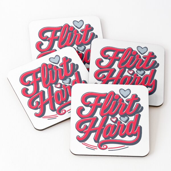 Item preview, Flirt Hard Typography Design – Bold, Playful, and Romantic Aesthetic designed and sold by IINSPIRA.