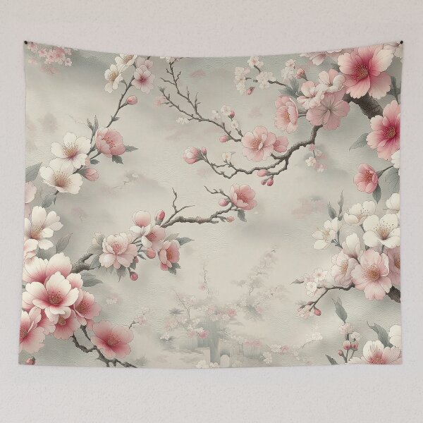 Item preview, Japanese Cherry Blossom – Ukiyo-e Inspired Botanical Design designed and sold by TidalEchoes.