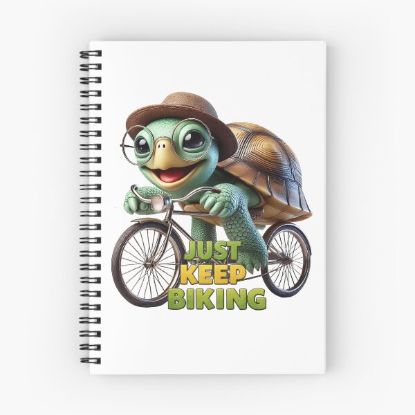 Item preview, Just Keep Biking – Fun Turtle on a Bicycle designed and sold by AleksKos.