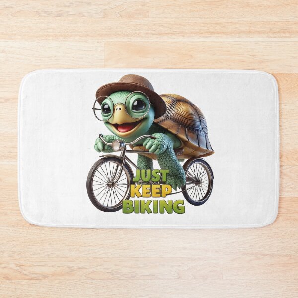 Item preview, Just Keep Biking – Fun Turtle on a Bicycle designed and sold by AleksKos.