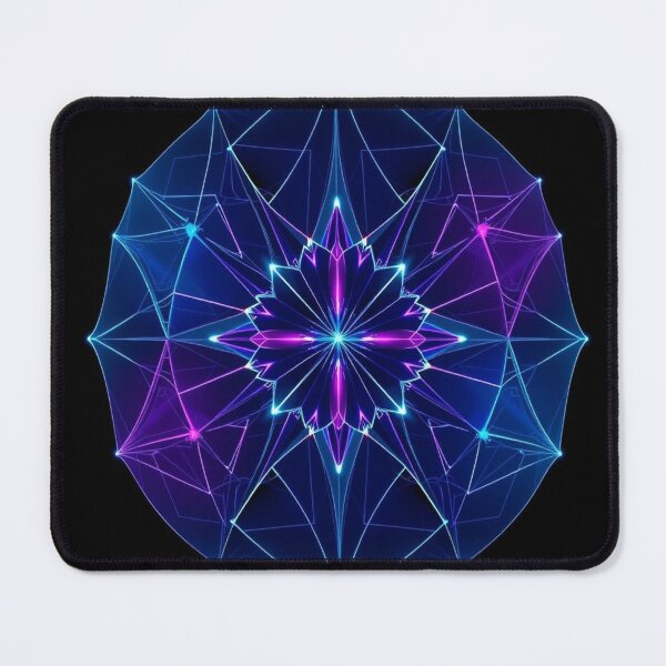 Item preview, Neon Geometric Flux designed and sold by AlgorithmiaArt.