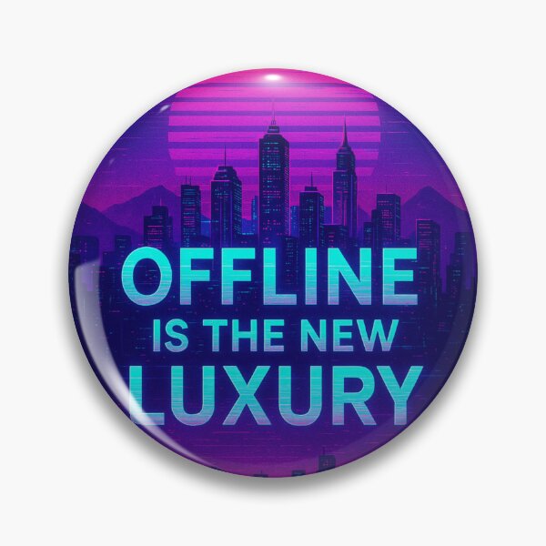 Item preview, Offline Is the New Luxury – Futuristic Cyber City Design designed and sold by LaserKey.