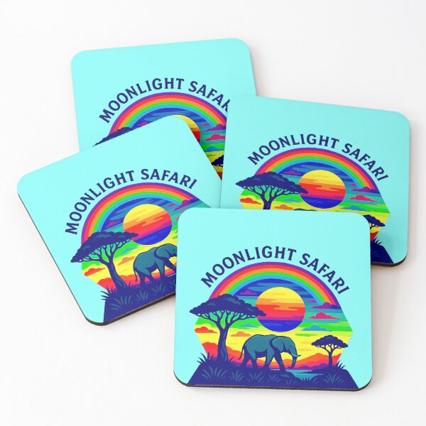Item preview, Moonlight Safari Elephant | African Sunset Wildlife Art designed and sold by ExploreAura Studio.
