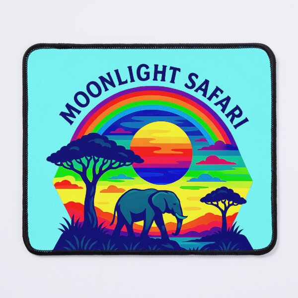 Item preview, Moonlight Safari Elephant | African Sunset Wildlife Art designed and sold by ExploreAura Studio.