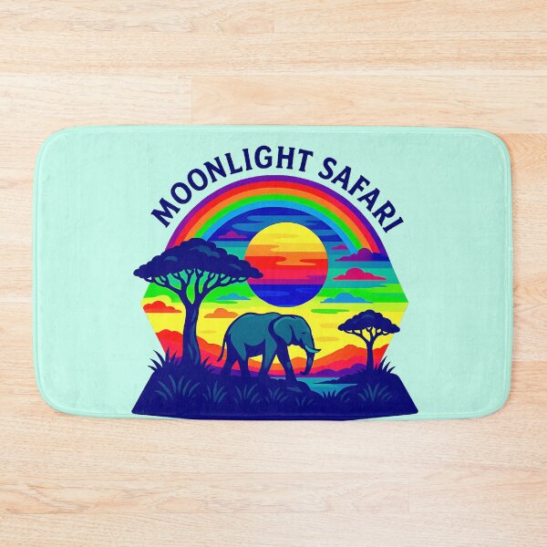 Item preview, Moonlight Safari Elephant | African Sunset Wildlife Art designed and sold by ExploreAura Studio.