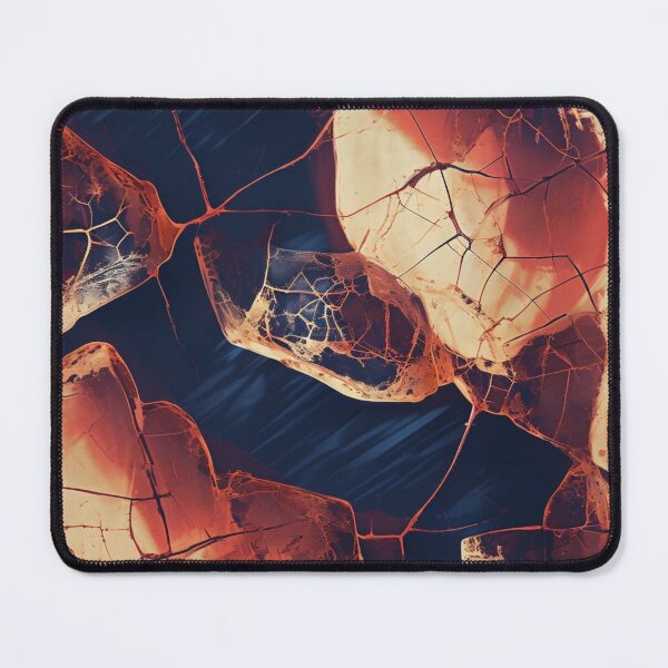 Item preview, Cracked Amber Glass Abstract Texture – Glowing Fractured Pattern designed and sold by Art Garden.