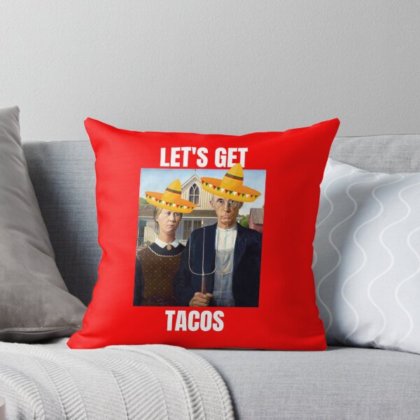 Item preview, Cinco de Mayo American Gothic Get Tacos Funny Mexican Tex-Mex Food Mexico Art Humor Latino Original Design Farm Classic Birthday Gift designed and sold by DogLover332.