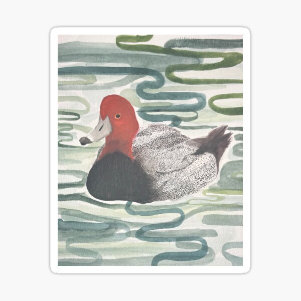 Item preview, Red head duck watercolor designed and sold by Kierra's Creations.