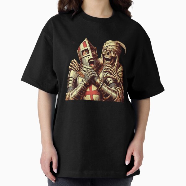 Vista previa del artículo con la obra «Arte medieval extraño: ¡La momia enamorada y el caballero asustado!», diseñado y vendido por Design by Anthony .