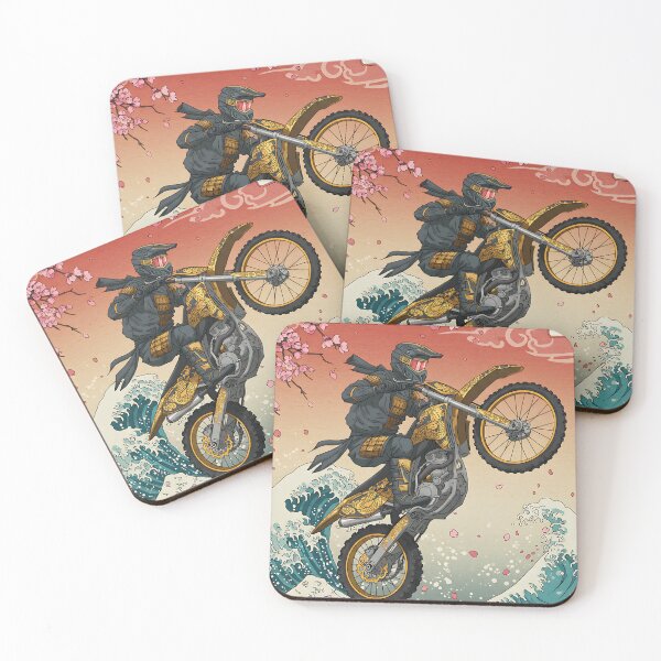 Item preview, Samurai Rider: Cherry Blossom Dirt Bike Wheelie designed and sold by KoolArtDistrict.