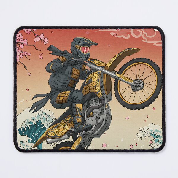 Item preview, Samurai Rider: Cherry Blossom Dirt Bike Wheelie designed and sold by KoolArtDistrict.