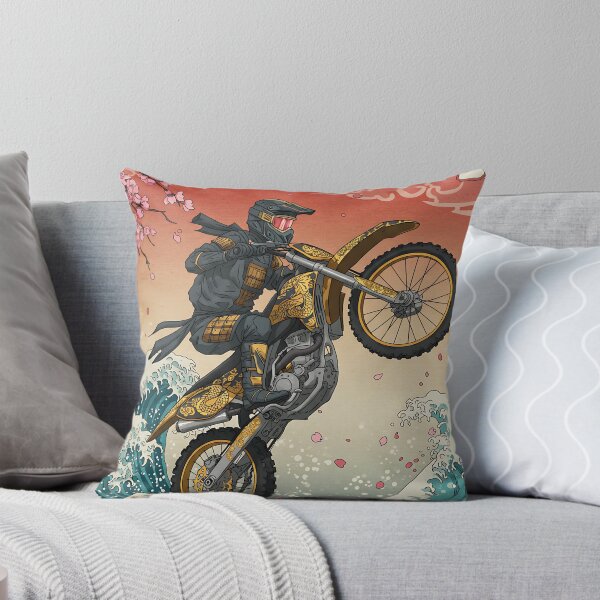 Item preview, Samurai Rider: Cherry Blossom Dirt Bike Wheelie designed and sold by KoolArtDistrict.