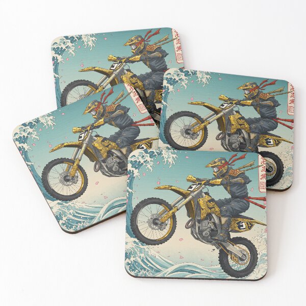 Item preview, Samurai Rider: Cherry Blossom Dirt Bike Wheelie designed and sold by KoolArtDistrict.