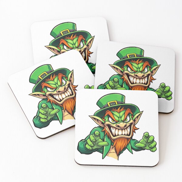 Item preview, Mischievous leprechaun character with vibrant colors and engaging expression designed and sold by olenapetol.