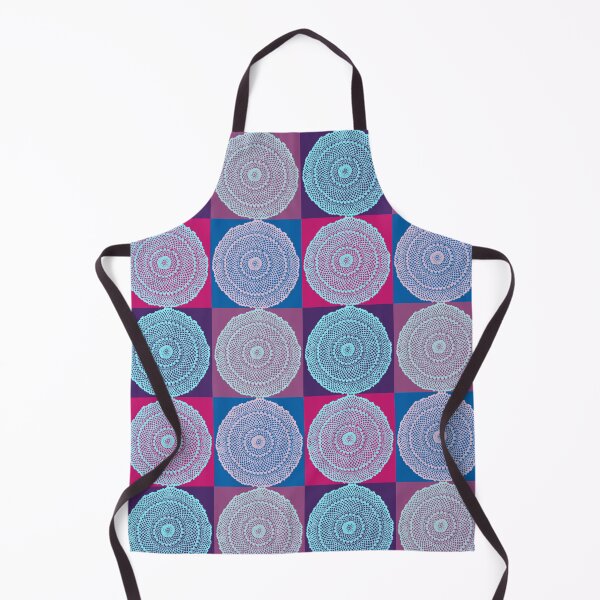 Item preview, Pink, blue, violet vintage crochet doily square pop art designed and sold by MoreThanTat.
