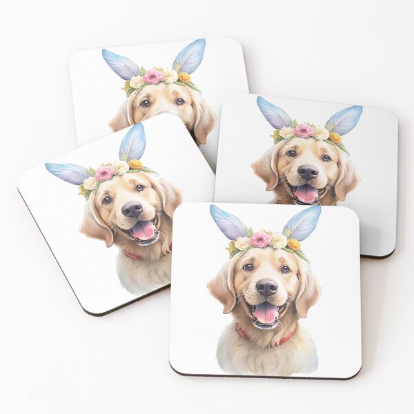 Item preview, Adorable dog wearing floral bunny ears for Easter designed and sold by olenapetol.