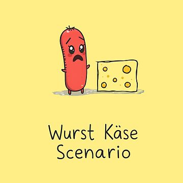 Artwork thumbnail, Wurst Käse Scenario – Funny German Food Pun by Planthem