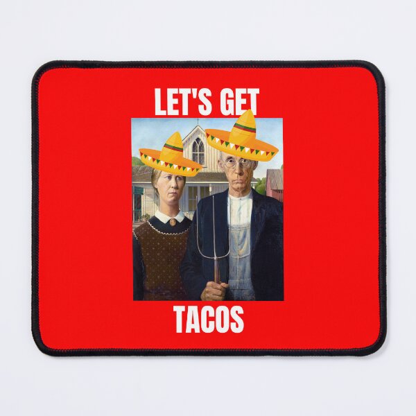 Item preview, Cinco de Mayo American Gothic Get Tacos Funny Mexican Tex-Mex Food Mexico Art Humor Latino Original Design Farm Classic Birthday Gift designed and sold by DogLover332.