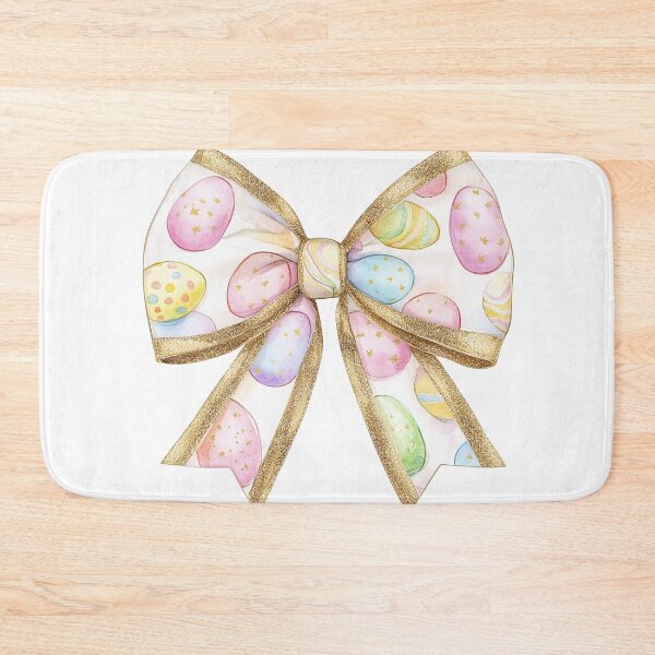 Item preview, Decorative bow featuring colorful Easter eggs with gold accents. designed and sold by olenapetol.