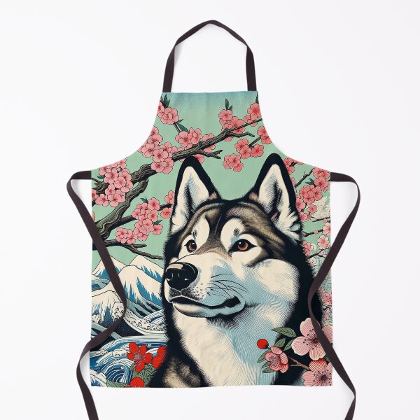 Item preview, Wolf-Like Companion – Ukiyo-e Inspired Northern Inuit Print designed and sold by TidalEchoes.